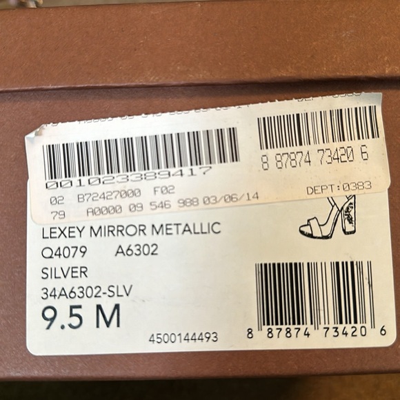 coach lexey mirror metallic sandals - Picture 6 of 8